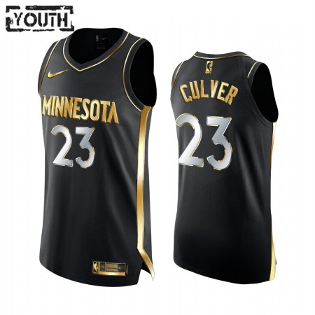 Dres Minnesota Timberwolves Jarrett Culver 23 2020-21 Crna Golden Edition Swingman - Dječji